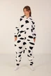 Женская кигуруми пижама взрослая и подростковая Kigurumi Корова белый M 155-165 см. (1051) - изображение 6