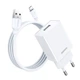 Мережевий зарядний пристрій Remax RP-U95 + кабель USB - Micro USB Kiddy Series 1USB 12W 2.4A White - зображення 1