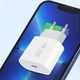 Мережевий зарядний пристрій WUW C178 PD20W Type-C White - изображение 5