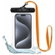 Водонепроникний чохол Tech-Protect UWC7 Universal Waterproof для телефонів 6.9" Black/Orange (5906302309573) - зображення 1