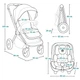 Универсальная коляска 3 в 1 Lionelo LAYLA 3IN1 GREY STONE - изображение 2