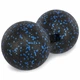 Мяч массажный двойной для мфр и самомассажа Zelart Duoball 1137 размер 24х12 см Black-Blue - изображение 1