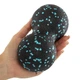 Мяч массажный двойной для мфр и самомассажа Zelart Duoball 1132 размер 16х8 см Black-Blue - изображение 4