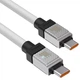 Кабель Baseus CoolPlay Series Fast Charging Cable Type-C to Type-C 100W 1m CAKW000202 White - изображение 2