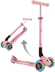 Самокат Globber Primo Foldable Lights колеса с подсветкой до 50 кг 3+ Пастельно-розовый (432-211-3) - изображение 9