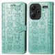 Чохол Embossed Cat and Dog для Xiaomi Redmi Note 13 Pro Plus 5G книжка шкіра PU з візитницею м'ятний - зображення 7