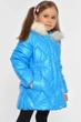 Куртка детская для девочки еврозима на искусственном меху голубого цвета YF рост 92 см (193345) - изображение 2