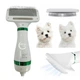 Щётка фен для шерсти собак и кошек 2в1 PET Grooming Dryer массажёр расчёска для груминга животных, LK951-White/Green - изображение 1