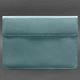 Шкіряний чохол-конверт BN на магнітах для MacBook 15-16 дюйм, бірюзовий - изображение 4