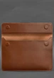 Шкіряний чохол-конверт BN на магнітах для MacBook 15 дюйм, світло-коричневий - изображение 5