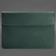 Шкіряний чохол-конверт BN на магнітах для MacBook 15 дюйм, Зелений Crazy Horse - изображение 1