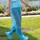 Водонепроницаемые полиэтиленовые штаны с герметичным низом RainPants, 2 штуки, размер универсальный, голубые - изображение 11