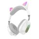 Наушники беспроводные HOCO ESD13 Skill cat ear BT с ушками кота белые - изображение 1
