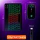 Беспроводная Bluetooth клавиатура 25х15см+мышка с RGB подсветкой для планшета Black - изображение 4