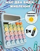 Калькулятор яскравий електронний настільний компактний 2 види живлення протиковзкий для офісу з дробами на батарейках із сонячною панеллю різнокольоровими круглими кнопками та широким дисплеєм Karuida KK 2280 Блакитний - зображення 4