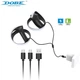 Подвійний зарядний кабель DOBE® TP5-2519 Type-C (80см) для геймпадів Sony DualSense PS5 та для контролерів Sony PlayStation VR2 Sense [455862824] - зображення 4