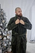 Халат махровий чоловічий 3XL хакі (1022-хк) - зображення 4