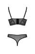 Комплект Passion DROSERA SET ECO (бюстье и трусики стринги) Черный L/XL - изображение 5