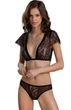Кружевной комплект Passion LEAFA BIKINI ECO Черный L/XL - изображение 1