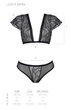 Кружевной комплект Passion LEAFA BIKINI ECO Черный L/XL - изображение 8