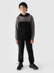 Дитяче худі на флісі 4F SWEATSHIRT M1222 128 Чорний 4FJWAW24TSWSM1222-20S - изображение 4