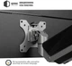 Настільне кріплення для монітора Qube 4918S 17-49" до 18 кг Сіро-Чорне (4918S) - зображення 7