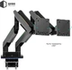 Настольное крепление для двух мониторов Qube RGB3520GD 17-35" до 2x20 кг Черное (RGB3520GD) - изображение 10
