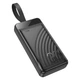Внешний портативный аккумулятор Павербанк Hoco J123B Element 30000mAh 22.5W 2USB/Type-C/Lightning с быстрой зарядкой QC3.0+PD3.0 Black - изображение 6