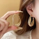 Серьги-конго с изысканным плетением EarHoop, золотистые - изображение 2