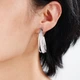Серьги-конго с изысканным плетением EarHoop, серебристые - изображение 6