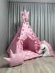 Вигвам для девочки Наслаждение розовый 1 с матрасиком плюш minky БОНБОН и корзиной для игрушек Полный комплект 0388 - изображение 2