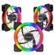 Набор кулеров ALSEYE D-Ringer Rainbow RGB kit CRLS-300DS с контроллером, пультом, лентой - изображение 1