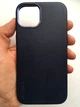 Противоударный кожаный чехол Decoded Leather Case with MagSafe для Iphone 13 (6.1") Matt Navy Blue - изображение 3