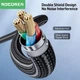 Аудіо-перехідник Type-C to AUX Mini-Jack 3.5 mm Rocoren для Android пристроїв Xiaomi, Meizu, Samsung, Huawei, Oppo, Vivo, LG iOS пристроїв iPhone 15/15 Pro/15 Plus/15 Pro Max/16/16 Plus/16 Pro Max 1M Кабель Аукс на Тайп-C ( USB-C) Black-Grey - зображення 9