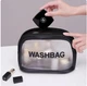 Водонепроникна чорна косметичка Washbag, органайзер для косметики 20*8.5*14.5 см - зображення 3