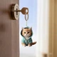 Брелок-подвеска "Милый кот " для сумки или в авто бежевый - изображение 3