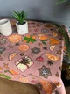Скатерть с новогодним принтом рогожка 120х150 см Оранжевый (Д-post-skatert-004) - изображение 3