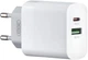 Мережевий зарядний пристрій XO L64 USB-A USB-C 18W White (L64.white) - зображення 2