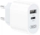 Мережевий зарядний пристрій XO L97 USB-A USB-C 12W White (L97.white) - зображення 1