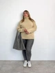 Свитер вязаный оверсайз женский ARTKNIT Sofia One Size Бежевый (4823093466654) - изображение 5
