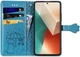 Чохол Embossed Cat and Dog для Xiaomi Redmi Note 14S книжка шкіра PU з візитницею блакитний - зображення 2