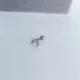 Серьга штанга для хряща, хеликса, трагуса, козелка DeKolie MK1197-11 серебряный - изображение 3