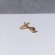 Серьга штанга для пирсинга уха, хряща, хеликса DeKolie MK1197-25 золотой - изображение 8