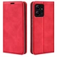 Чохол Taba Retro-Skin для Xiaomi Redmi Note 12 книжка з візитівкою шкіра PU червоний - зображення 1