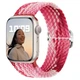 Ремінець нейлоновий MRK Ribbed з металевим регулятором довжини для Apple Watch 42/44/45/49мм Червоний з рожевим (mrk2807) - зображення 1