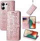 Чохол Embossed Cat and Dog для Xiaomi Redmi Note 14S книжка шкіра PU з візитницею рожеве золото - зображення 1