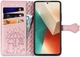 Чохол Embossed Cat and Dog для Xiaomi Redmi Note 14S книжка шкіра PU з візитницею рожеве золото - зображення 2