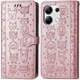 Чохол Embossed Cat and Dog для Xiaomi Redmi Note 14S книжка шкіра PU з візитницею рожеве золото - зображення 8