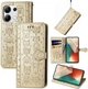 Чохол Embossed Cat and Dog для Xiaomi Redmi Note 14S книжка шкіра PU з візитницею золотистий - зображення 1