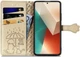 Чохол Embossed Cat and Dog для Xiaomi Redmi Note 14S книжка шкіра PU з візитницею золотистий - зображення 2